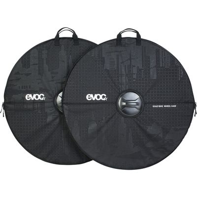EVOC ROAD BIKE WHEEL CASE wheel bag for transporting wheels (2 pockets, safe transport thanks to reinforced axle protection, carrying handles, can be combined BIKE TRAVEL BAG), Black