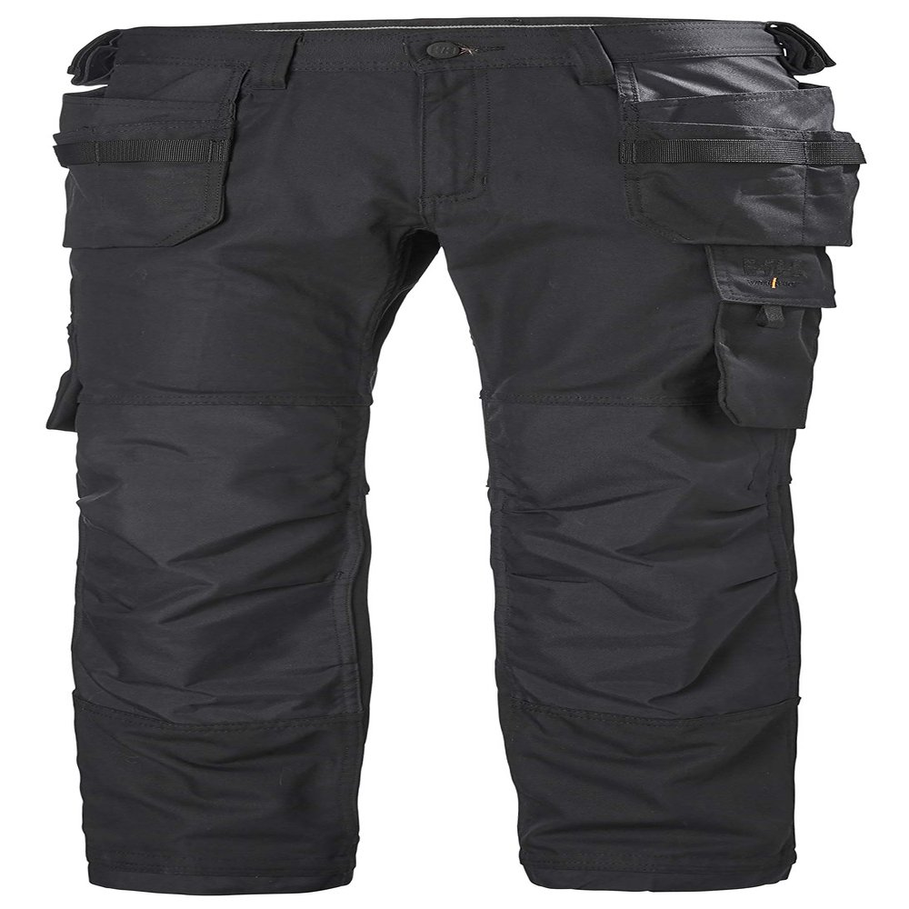 Helly-Hansen Workwear Oxford Construction Pants for Men with Lightweight Cotton, Adjustable Knee Pads, and Hanging Pockets, Black - 38/32