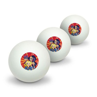GRAPHICS & MORE DC Super Hero Girls Girl Group Novelty Table Tennis Ping Pong Ball 3 Pack