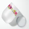 Caroline's Treasures CK4131TBL12 Chow Chow #1 Pink Flowers Stainless Steel 12 oz Stemless Wine Glass Insulated Wine Tumbler with Lid, Cute Travel Cup for Coffee, Cocktails, Gift Women, Mother view 3