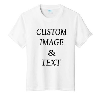 Design Your Own Custom Youth Blend Tee, Create Your Own Design Tee Shirt, Upload Photos & Type Text, Gift Your Loved Ones White