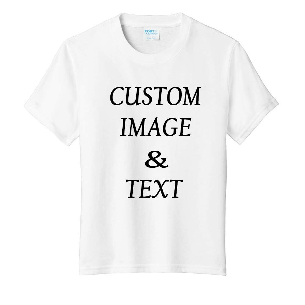 Design Your Own Custom Youth Blend Tee, Create Your Own Design Tee Shirt, Upload Photos & Type Text, Gift Your Loved Ones White
