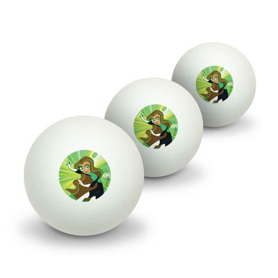 GRAPHICS & MORE DC Super Hero Girls Green Lantern Novelty Table Tennis Ping Pong Ball 3 Pack