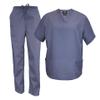 M&M Scrubs Men's Scrub Set Medical Scrub Tops and Pants (XXX-Large, Pewter Charcoal) view 1