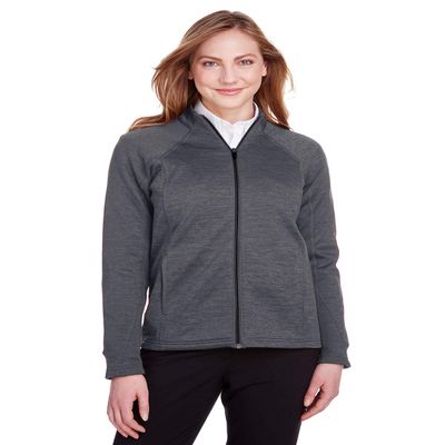 North End Ladies Flux 2.0 Full-Zip Jacket S CARBON HTHR/ BLK