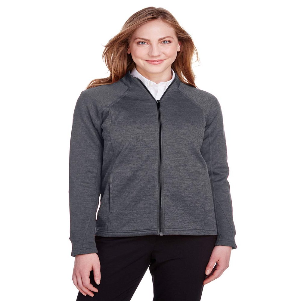 North End Ladies Flux 2.0 Full-Zip Jacket S CARBON HTHR/ BLK