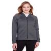 North End Ladies Flux 2.0 Full-Zip Jacket S CARBON HTHR/ BLK view 1