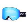 Zipline Podium XT Ski Goggles - No Fog Magnetic Lenses, Double Cylindrical Polycarbonate, Italian Inner Lens, Easy Lens Change - Used by Pros (Black Frame - Ice Blue - Gray Lens, Black Frame) view 1