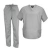 M&M Scrubs Men's Scrub Set Medical Scrub Tops and Pants (Medium, Grey) view 1