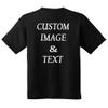 Design Your Own Custom Youth Blend Tee, Create Your Own Design Tee Shirt, Upload Photos & Type Text, Gift Your Loved Ones Black view 2