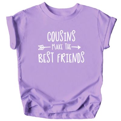 Cousins Make The Best Friend T-Shirt for Baby and Toddler Girls Fun Family Outfits Purple Shirt 3T