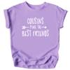 Cousins Make The Best Friend T-Shirt for Baby and Toddler Girls Fun Family Outfits Purple Shirt 3T view 1