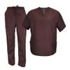 M&M Scrubs Men's Scrub Set Medical Scrub Tops and Pants (X-Large, Chocolate) view 1