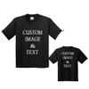Design Your Own Custom Youth Blend Tee, Create Your Own Design Tee Shirt, Upload Photos & Type Text, Gift Your Loved Ones Black view 3