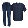 M&M Scrubs Men's Scrub Set Medical Scrub Tops and Pants (Medium, Dark Navy Blue) view 1