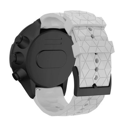 WIIKAI Replacement Strap Bands, Silicone Watch Band Compatible for SUUNTO 9 (White)