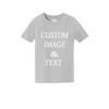 Personalized Baby Toddler T Shirt for Your Infant Baby, Customize with Your Own Design, Upload Photos, Logos Or Type Any Text Silver view 1