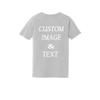Personalized Baby Toddler T Shirt for Your Infant Baby, Customize with Your Own Design, Upload Photos, Logos Or Type Any Text Silver view 2
