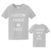 Personalized Baby Toddler T Shirt for Your Infant Baby, Customize with Your Own Design, Upload Photos, Logos Or Type Any Text Silver view 3
