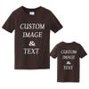 Personalized Baby Toddler T Shirt for Your Infant Baby, Customize with Your Own Design, Upload Photos, Logos Or Type Any Text Dark Chocolate Brown view 3