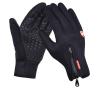 Elonglin Unisex Sports Cycling Gloves Winter Warm Touch Screen Fleece Windproof Black Silicone L view 1