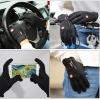 Elonglin Unisex Sports Cycling Gloves Winter Warm Touch Screen Fleece Windproof Black Silicone L view 4