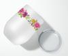 Caroline's Treasures CK4117TBL12 Beagle Pink Flowers Stainless Steel 12 oz Stemless Wine Glass Insulated Wine Tumbler with Lid, Cute Travel Cup for Coffee, Cocktails, Gift Women, Mother view 3