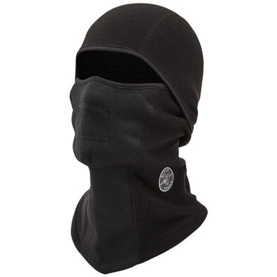 KLEIN TOOLS 60132 Balaclava, Warm Breathable Fleece Wind Proof Hinged Balaclava Face Mask, Black