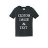 Personalized Baby Toddler T Shirt for Your Infant Baby, Customize with Your Own Design, Upload Photos, Logos Or Type Any Text Jet Black view 1