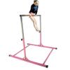 Kids Kip Bar Jungle Gym Professional Horizontal Gymnastics Asymmetric Bar Height Adjustable Expandable 3 to 5 FT Pink view 3