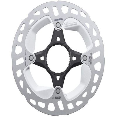 SHIMANO Rt-Mt800 Centerlock Disc Rotor Grey, Internal Serration Lockring, 140Mm