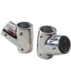 316 Stainless Steel Polished Right and Left Sides Marine Grade Handrail Fitting 60 Deck Hand Tee for 1 inch Tube/Pipe of Boat Marine Solid view 3