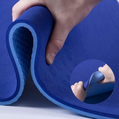 JELS Extra Thick Yoga Mat, 2/5 inch, Ergonomic 3D Non Slip Design, SGS Certified TPE Material, Yoga Mat for Men Women with Carrying Strap,Exercises Mat for Yoga, Pilates and Floor Workout(72"x26")