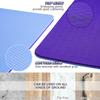 JELS Extra Thick Yoga Mat, 2/5 inch, Ergonomic 3D Non Slip Design, SGS Certified TPE Material, Yoga Mat for Men Women with Carrying Strap,Exercises Mat for Yoga, Pilates and Floor Workout(72"x26") view 3