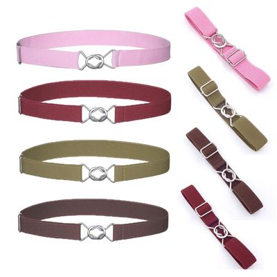 4Pcs Kids Elastic Belt, Uspacific Adjustable Stretch 8-word Buckle Leisure Simple Toddlers Cute Belts