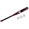 Franklin Sports MLB Slammin' Kids Plastic Baseball Bat + Balls Set - Toy Bat & Ball Set for Kids - Youth 30" Inch - Red view 1