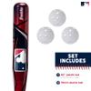 Franklin Sports MLB Slammin' Kids Plastic Baseball Bat + Balls Set - Toy Bat & Ball Set for Kids - Youth 30" Inch - Red view 2