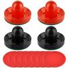 Coopay Air Hockey Pushers and Pucks, Air Hockey Paddles, Goal Handles Paddles Replacement Accessories for Game Tables (4 Striker, 8 Red Puck Pack) view 1