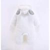 XYSSWW Autumn Winter Newborn Cartoon Bear Snowsuit Warm Wool Hooded Jumpsuit (White, 0-3M) view 3