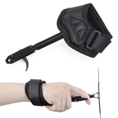 Compound Bow Release Aid Trigger Adult Archery Right Left Hand Adjustable Black Wrist Strap Pack of 1