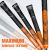 Geoleap Golf Grips Set of 13- Cord Rubber Compound Material, Hybrid Golf Club Grips, All Weather Performance.(Orange, Midsize) view 4