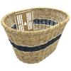 Noguchi TP-309SG Bicycle Basket, Rattan Basket, Black, Large view 1
