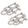 MroMax M12 304 Stainless Steel U-Shape Bow Shackle Wire Rope Fastener Silver Tone 10Pcs view 1