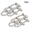 MroMax M12 304 Stainless Steel U-Shape Bow Shackle Wire Rope Fastener Silver Tone 10Pcs view 2