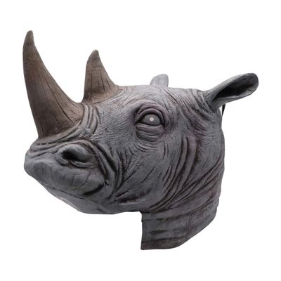 Happyyami Rhino Mask for Halloween Horror Cosplay Lightweight and Comfortable Headwear Prank Cap for Adults