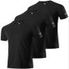 3 Packs Workout Shirts for Men - Activewear Tops Gym Shirts Dry Fit Mesh Moisture Wicking Running Fitness Short Sleeve Crewneck Sports Athletic T-Shirt Tops 3P05-Black-S view 1