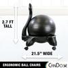 Cando Ball Chair Inflatable Ergonomic Active Seating Exercise Ball Chair with Air Pump for Home, Office, and Classroom view 2