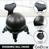 CanDo Ball Chair - Plastic - Mobile - with Back - Adult Size - with 22" Blue Ball view 4