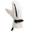 Swany Women's Supreme Snow Sports Ski Smooth Grain Leather Mitts with Removable Stretch Fleece Touchscreen Compatible Glove, White, Large view 1