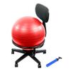 CanDo Metal Ball Chair - Inflatable Ergonomic Active Seating Exercise Ball Chair With Air Pump for Home, Office, and Classroom, Adult Size, Red view 1